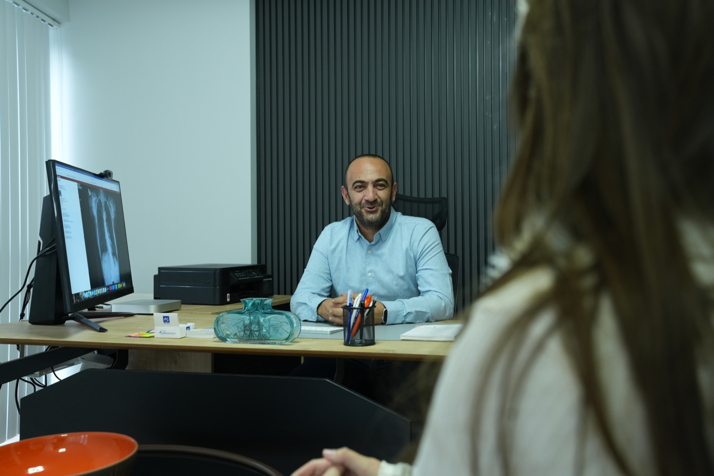 Muayenehanede karşılıklı görüşme